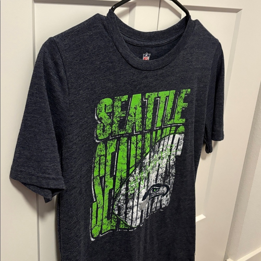 Lot of 2x [NFL] Seattle Seahawks NFL Casual Heather Shirts Tops Youth Kids M/L - Picture 4 of 10